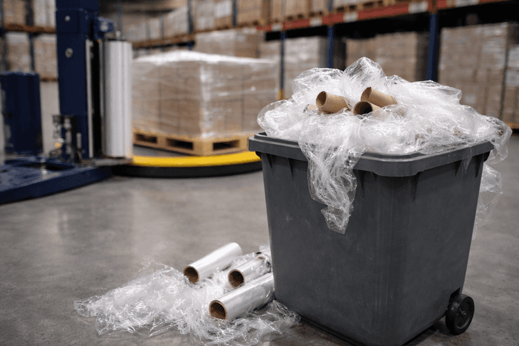 Trendpack Kunde spart durch wechseln des Umreifungsbandes 11.000,00 / Jahr +   11.500 kg CO2 / Jahr + Personalkosten