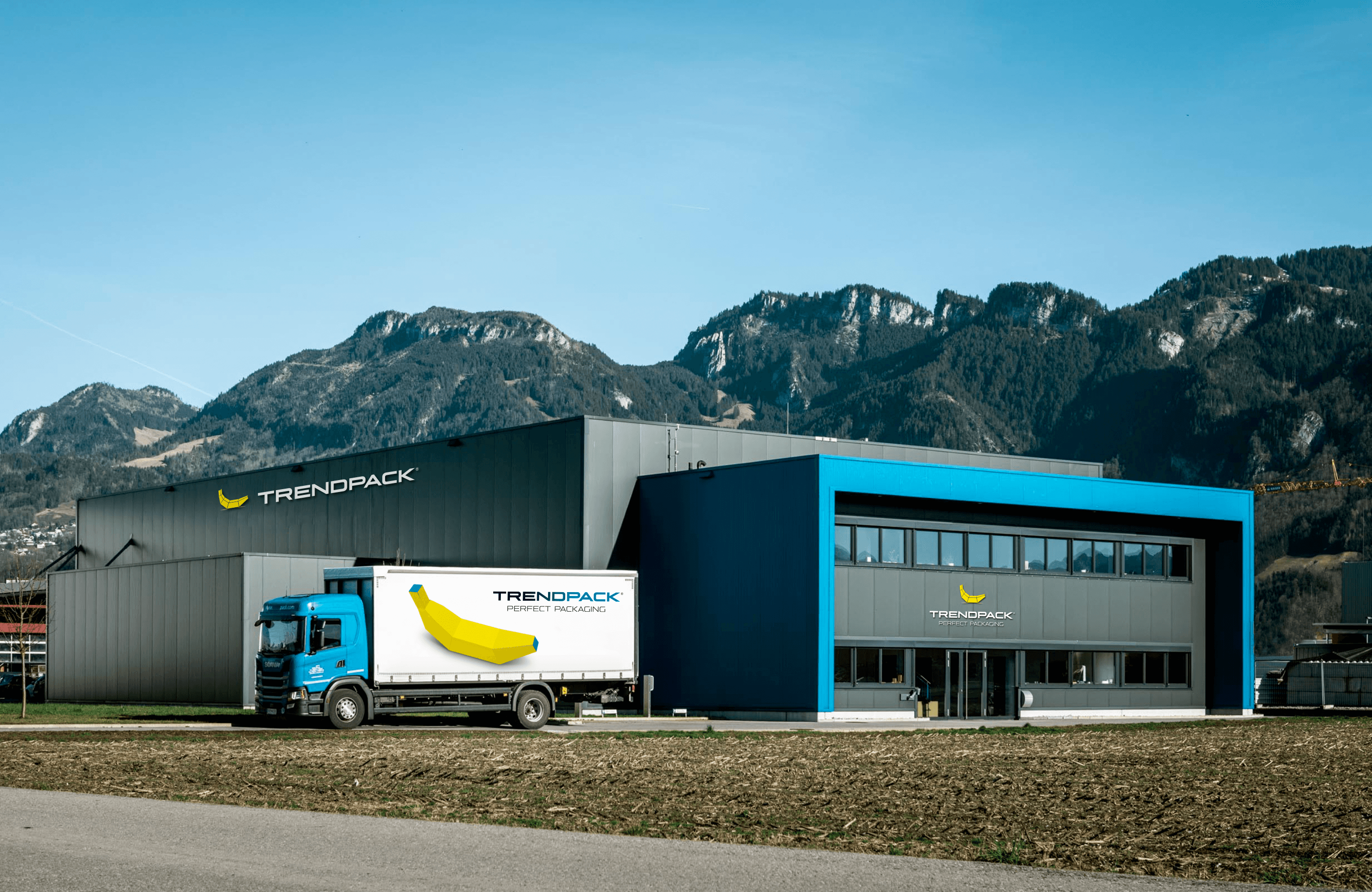 Trendpack Gebäude mit LKW