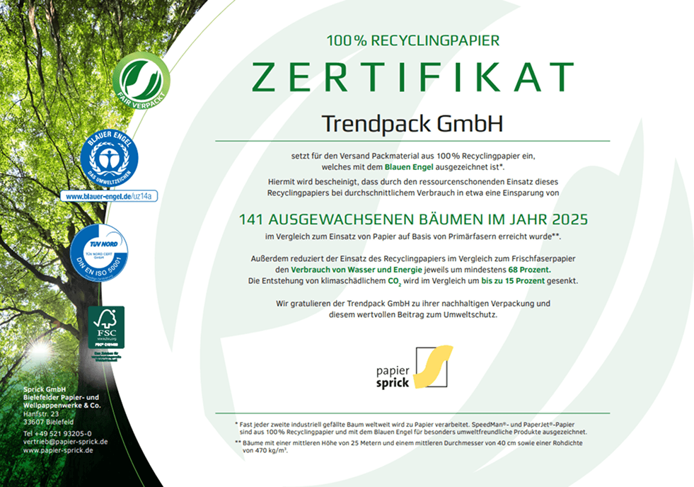 Trendpack Baumrettung Zertifikat